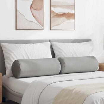 ARDEBO.de - Bolsterkissen 2 pcs Wolkengrau Ø 25 x 70 cm Stoff