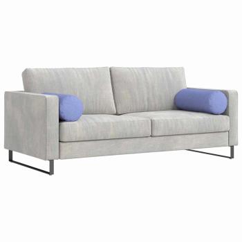 Bolsterkissen 2 pcs Jeans blau Ø 25 x 70 cm Stoff