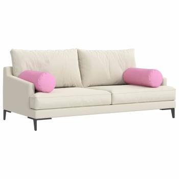 Bolsterkissen 2 pcs Rosa Ø 25 x 70 cm Stoff
