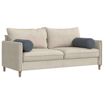 Bolsterkissen 2 pcs Dunkelgrau Ø 25 x 70 cm Cordstoff