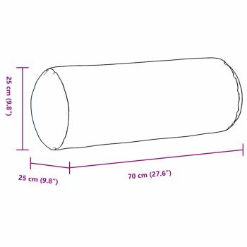 Bolsterkissen 2 pcs Weinrot Ø 25 x 70 cm Cordstoff