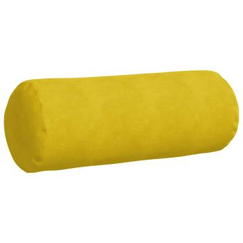 Bolsterkissen 2 Stück Gelb Ø 25 x 70 cm Cordstoff