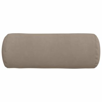 Bolsterkissen 2 pcs Taupe Ø 25 x 70 cm Mikrofaserstoff