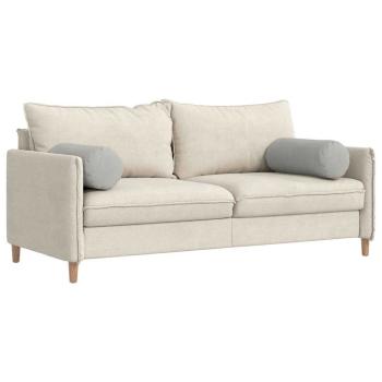 Bolsterkissen 2 pcs Hellgrau Ø 25 x 70 cm Mikrofaserstoff