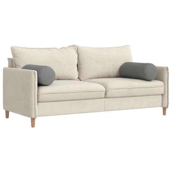 Bolsterkissen 2 pcs Dunkelgrau Ø 25 x 70 cm Mikrofaserstoff