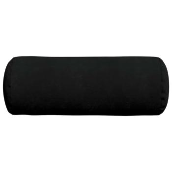 Bolsterkissen 2 pcs Schwarz Ø 25 x 70 cm Mikrofaserstoff