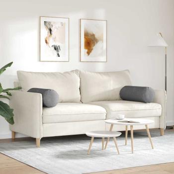 Bolsterkissen 2 pcs Dunkelgrau Ø 25 x 70 cm Cordstoff