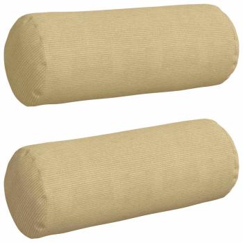 Bolsterkissen 2 pcs Grau-Grün Ø 25 x 70 cm Cordstoff