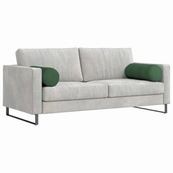 Bolsterkissen 2 pcs Dunkelgrün Ø 25 x 70 cm Cordstoff