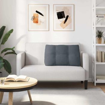 Rücken Kissen Dunkelgrau 80 x 24 x 50 cm Samt