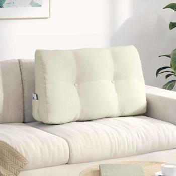 ARDEBO.de - Rücken Kissen Creme 80 x 24 x 50 cm Samt