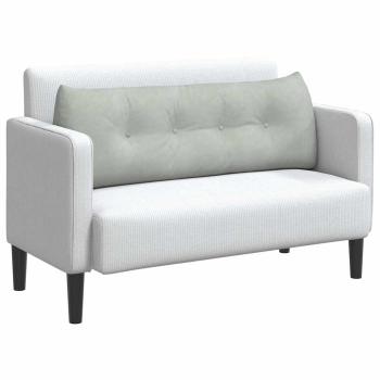 Rücken Kissen Hellgrau 140 x 24 x 50 cm Samt