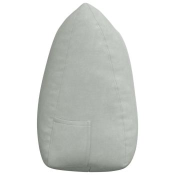 Rücken Kissen Hellgrau 140 x 24 x 50 cm Samt