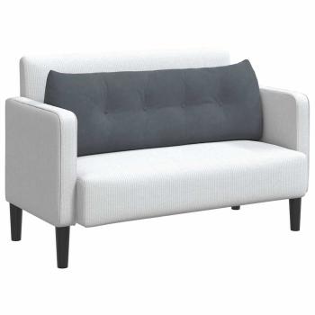 Rücken Kissen Dunkelgrau 140 x 24 x 50 cm Samt