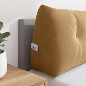 Rücken Kissen Braun 180 x 24 x 50 cm Samt