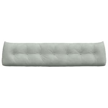Rücken Kissen Hellgrau 200 x 24 x 50 cm Samt