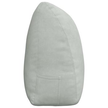 Rücken Kissen Hellgrau 200 x 24 x 50 cm Samt