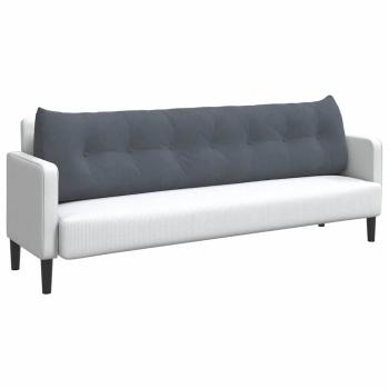 Rücken Kissen Dunkelgrau 200 x 24 x 50 cm Samt