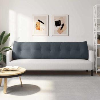 Rücken Kissen Dunkelgrau 200 x 24 x 50 cm Samt