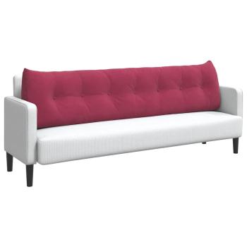 Rücken Kissen Weinrot 200 x 24 x 50 cm Samt