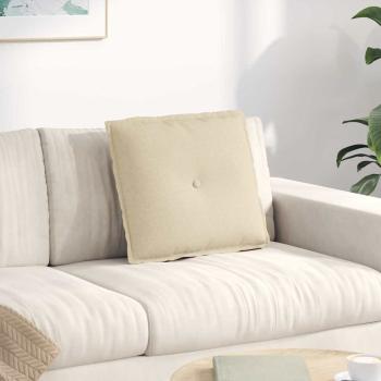 ARDEBO.de - Rücken Kissen Creme 50 x 19 x 45 cm Stoff