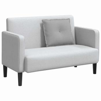 Rücken Kissen Wolkengrau 60 x 19 x 50 cm Stoff