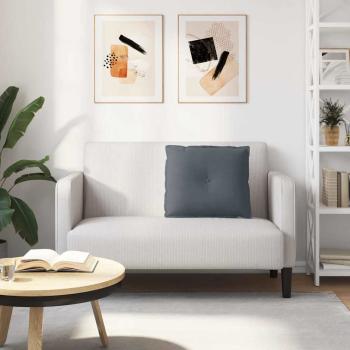 Rücken Kissen Dunkelgrau 60 x 50 cm Cordstoff