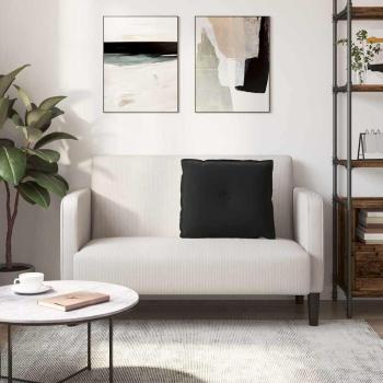 Rücken Kissen Schwarz 60 x 50 cm Cordstoff