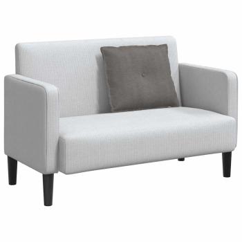 Rücken Kissen Hellgrau 60 x 50 cm Cordstoff