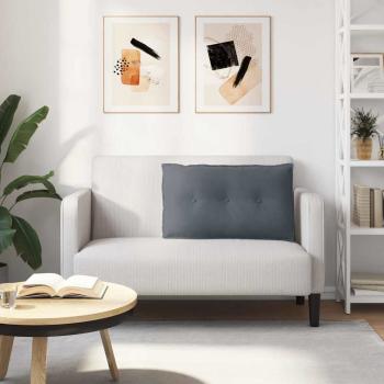 Rücken Kissen Dunkelgrau 80 x 50 cm Cordstoff