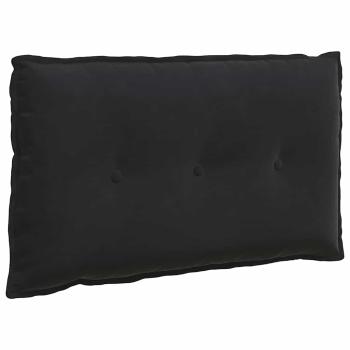 Rücken Kissen Schwarz 80 x 50 cm Cordstoff