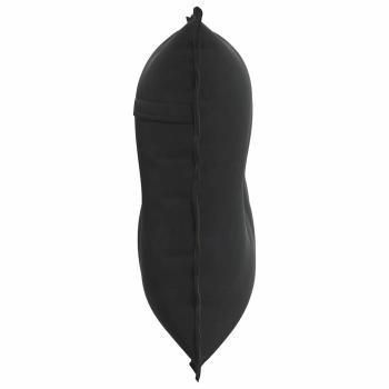 Rücken Kissen Schwarz 80 x 50 cm Cordstoff