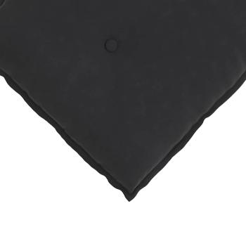 Rücken Kissen Schwarz 80 x 50 cm Cordstoff