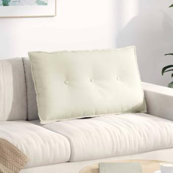 ARDEBO.de - Rücken Kissen Creme 80 x 50 cm Cordstoff