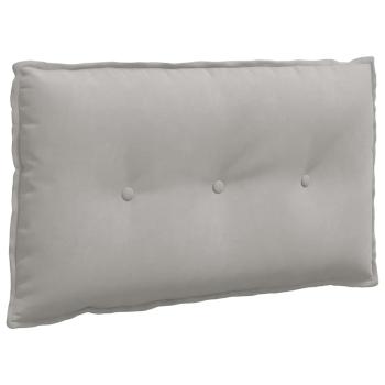 Rücken Kissen Hellgrau 80 x 50 cm Mikrofaserstoff