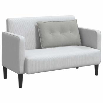 Rücken Kissen Hellgrau 80 x 50 cm Mikrofaserstoff