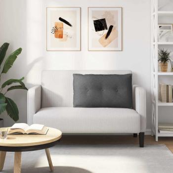 Rücken Kissen Dunkelgrau 80 x 50 cm Cordstoff