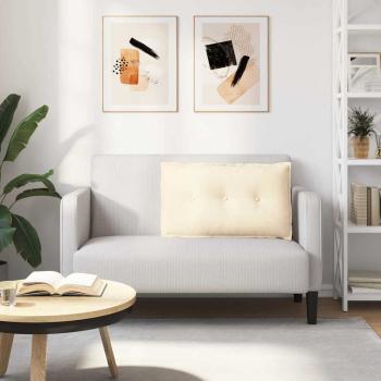 Rücken Kissen Creme 80 x 50 cm Cordstoff