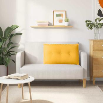 Rücken Kissen Helles Gelb 80 x 50 cm Cordstoff