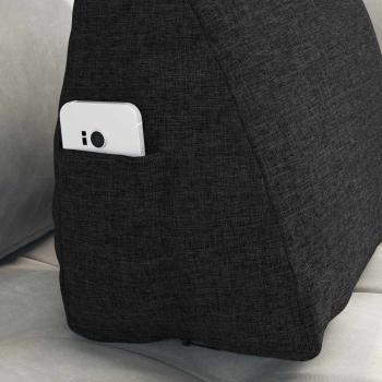 Rücken Kissen Schwarz 45 x 20 x 35 cm Stoff