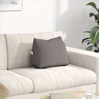 ARDEBO.de - Rücken Kissen Taupe 45 x 20 x 35 cm Stoff