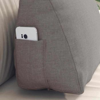 Rücken Kissen Taupe 45 x 20 x 35 cm Stoff