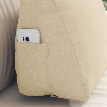 Rücken Kissen Creme 45 x 20 x 35 cm Stoff