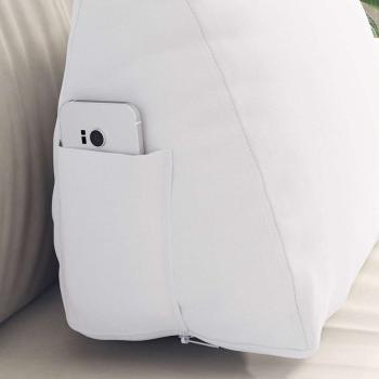 Rücken Kissen Weiß 45 x 20 x 35 cm Stoff