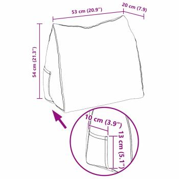 Rücken Kissen Jeans blau 45 x 20 x 35 cm Stoff