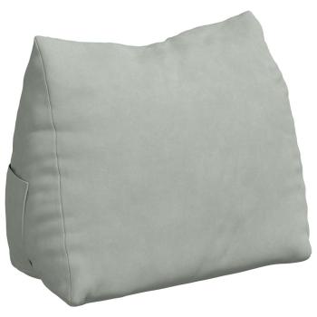 Rücken Kissen Hellgrau 45 x 20 x 35 cm Cordstoff