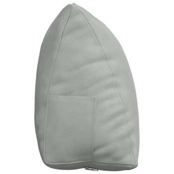 Rücken Kissen Hellgrau 45 x 20 x 35 cm Cordstoff