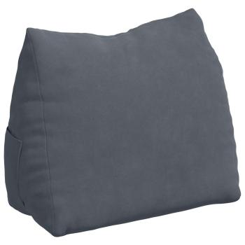 Rücken Kissen Dunkelgrau 45 x 20 x 35 cm Cordstoff
