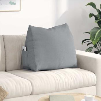 ARDEBO.de - Rücken Kissen Hellgrau 60 x 20 x 50 cm Stoff