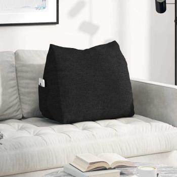ARDEBO.de - Rücken Kissen Schwarz 60 x 20 x 50 cm Stoff